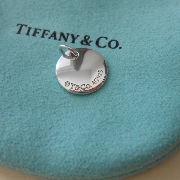 Tiffany & Co. Letter "B" Notes Alphabet Initial Disc Pendant - Picture 5 of 7